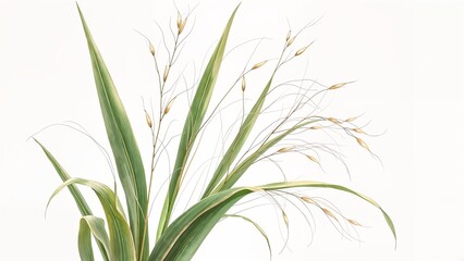 Fototapeta premium Elegant plant illustration with delicate leaves and soft background