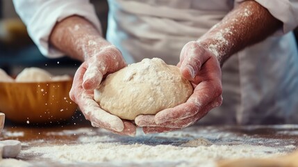 A home cook learning to knead dough for the first time, hands covered in flour --ar 16:9 --v 6.1 Job ID: ae2dea18-1498-4141-a4f1-93cbf4a43ac5