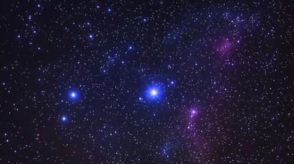 Naklejka premium A breathtaking view of a star-filled night sky, showcasing vibrant celestial bodies and deep cosmic colors.