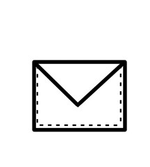 The message icon is a white envelope. 