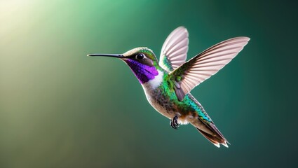 Hummingbird captured in flight photography