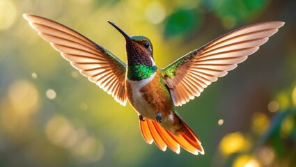 Obraz premium Hummingbird, Chestnut-breasted Coronet