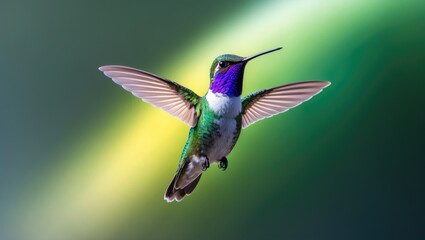 Fototapeta premium Hummingbird captured in mid-flight photography