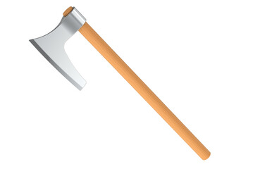 Axe, 3D rendering isolated on transparent background