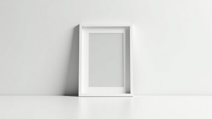 Fototapeta premium Photo portrait frame placed in background