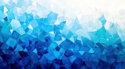 Obraz premium Abstract Geometric Blue Ice Crystals