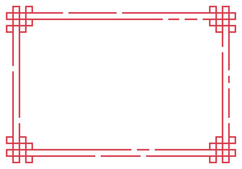 Chinese vintage graceful frames for text and picture. China new year banner. Vector Decorative Ornament Lines. Chinese pattern frame, vector border art china style. Chinese Traditional Background © Katsiaryna Hatsak