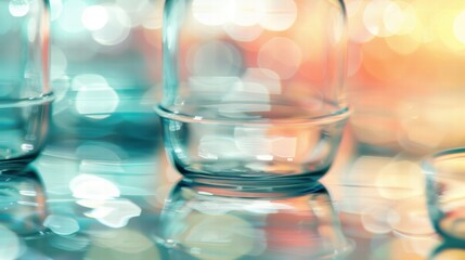 Modern pharmacy interior with blurred shelves and a variety of products.