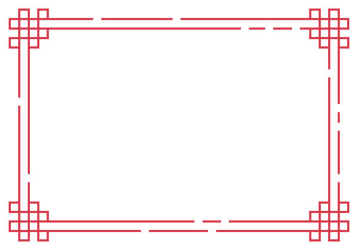 Chinese vintage graceful frames for text and picture. China new year banner. Vector Decorative Ornament Lines. Chinese pattern frame, vector border art china style. Chinese Traditional Background