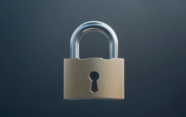 Naklejka premium Closeup Brass Padlock Security Concept Image