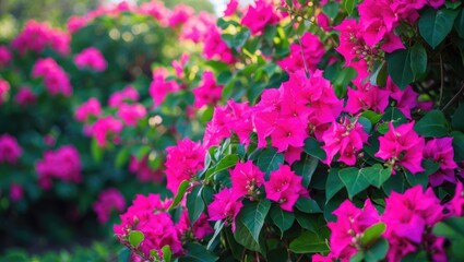Bougainvillea flowers in full bloom. Truly striking to witness in vibrant colors.