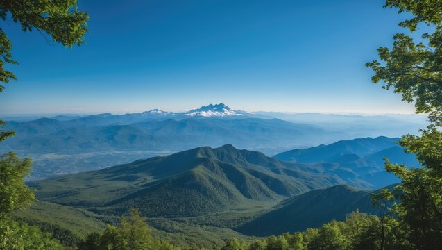 Peak of mountain and surrounding area