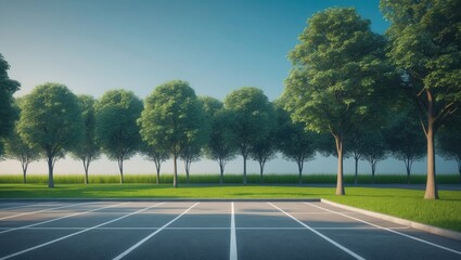 parking area situated within a park