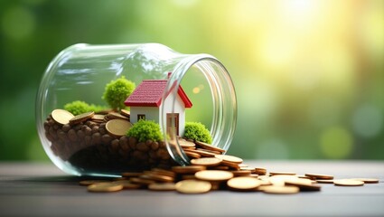 Home loan financing. A creative conceptual poster design for the financial sector.