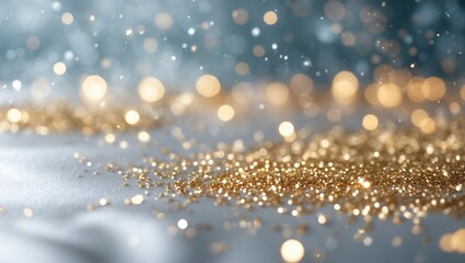 glitter vintage lights backdrop. silver and gold. out of focus