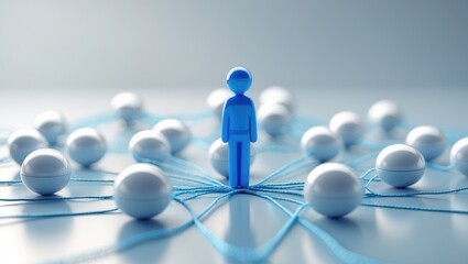 Networking and social media idea for community, recruitment, and teamwork.