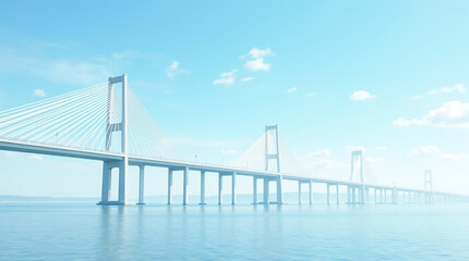 Fototapeta premium Golden Gate Bridge: A Majestic Architectural Marvel Over San Francisco Bay