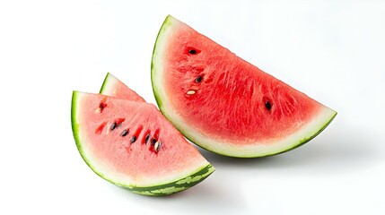 Watermelon slices isolated on white background