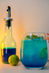 mojito cocktail on wooden table