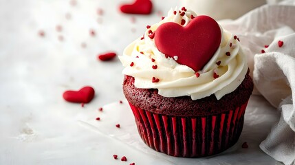 Red Velvet Cupcake with Cream Cheese Icing