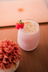 yogurt with strawberry