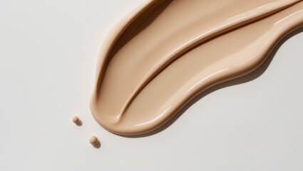 Foundation color sample - isolated make-up drop on background