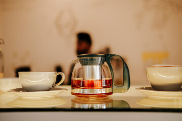 cup of tea and teapot