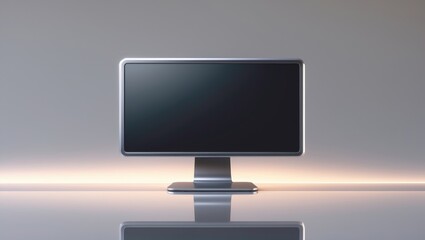Fototapeta premium Blank computer screen on the desk with clipping path