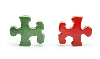 Obraz premium Jigsaw puzzle on a white background