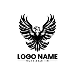 Dramatic eagle in flight, wings adorned with stars. Classic patriotic motif