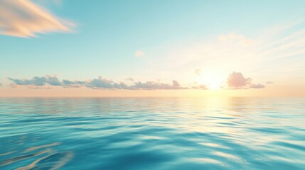 Fototapeta premium Serene Evening Sky Reflecting on Calm Waters