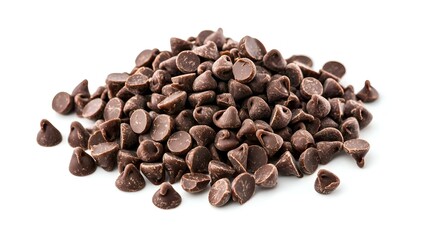 Chocolate chips morsels or chocolate drops pile