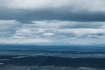 Dalton Highway aerial view in Kenai Fjords National Park