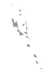 Obraz premium vanuatu country vector map with gray color