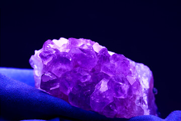 amethyst on black background