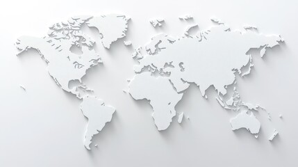 Simple, 3D world map