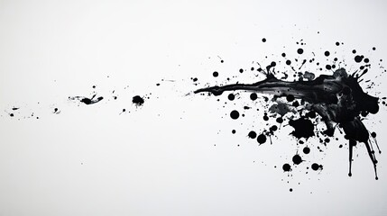 Fototapeta premium Abstract Ink Splashes: A Dynamic Monochrome Composition