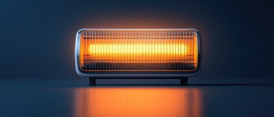 Modern Electric Halogen Heater, Warmth and Comfort in Winter Nights