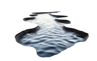 "The Flow of Change: A 3D Symbol of Separation and Connection" Isolated on white background