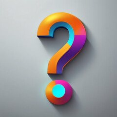 Vibrant Ultra-Detailed Vector Question Mark &ndash; Modern Digital Design