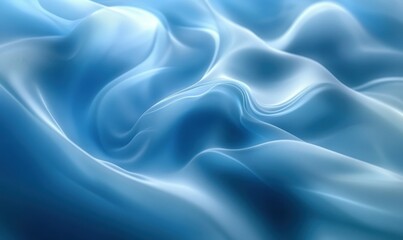 Obraz premium Artistic marbled blue and turquoise abstract texture illuminated by subtle ambient light, creating a calming and dynamic background