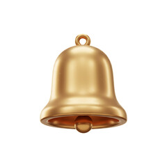 3D Gold Bell Icon &ndash; Realistic Notification Alert, Premium Alarm Symbol, High-Quality Digital Reminder