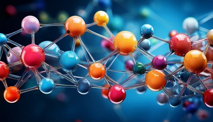 atom on a blue background