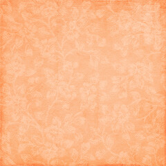 Soft peach textured floral background with faded botanical details. Seamless vintage pattern ideal for scrapbooking, invitations, and gentle decorative themes.