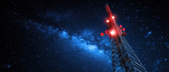 Celestial Communication: Tower Under the Milky Way