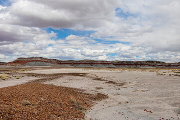 Otherworldly landscape at Petrified Forest National Park in Arizona.
