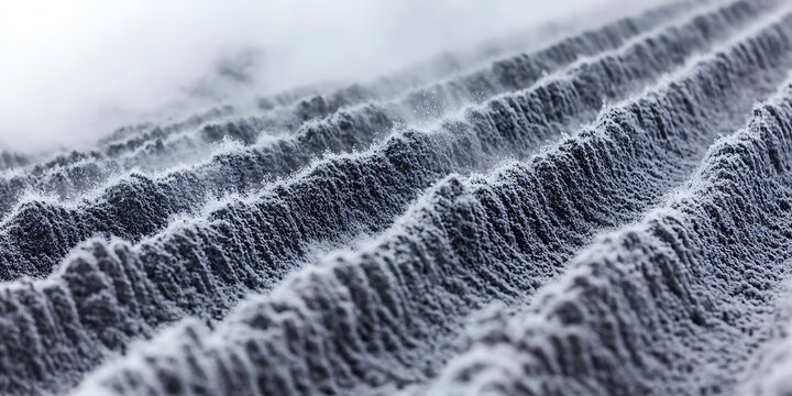 Abstract parallel monochromatic wave patterns with a textured surface