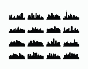 Obraz premium Minimalist Urban City Silhouette EPS Vector Template