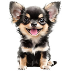 Obraz premium a cute animated chihuahua puppy with large ears and a joyful expression showcasing its playful and friendly nature. essence of companionship and affection typical of pets