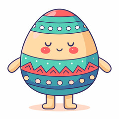 Colorful easter egg decoration festive celebration digital art whimsical style bright environment fun concept